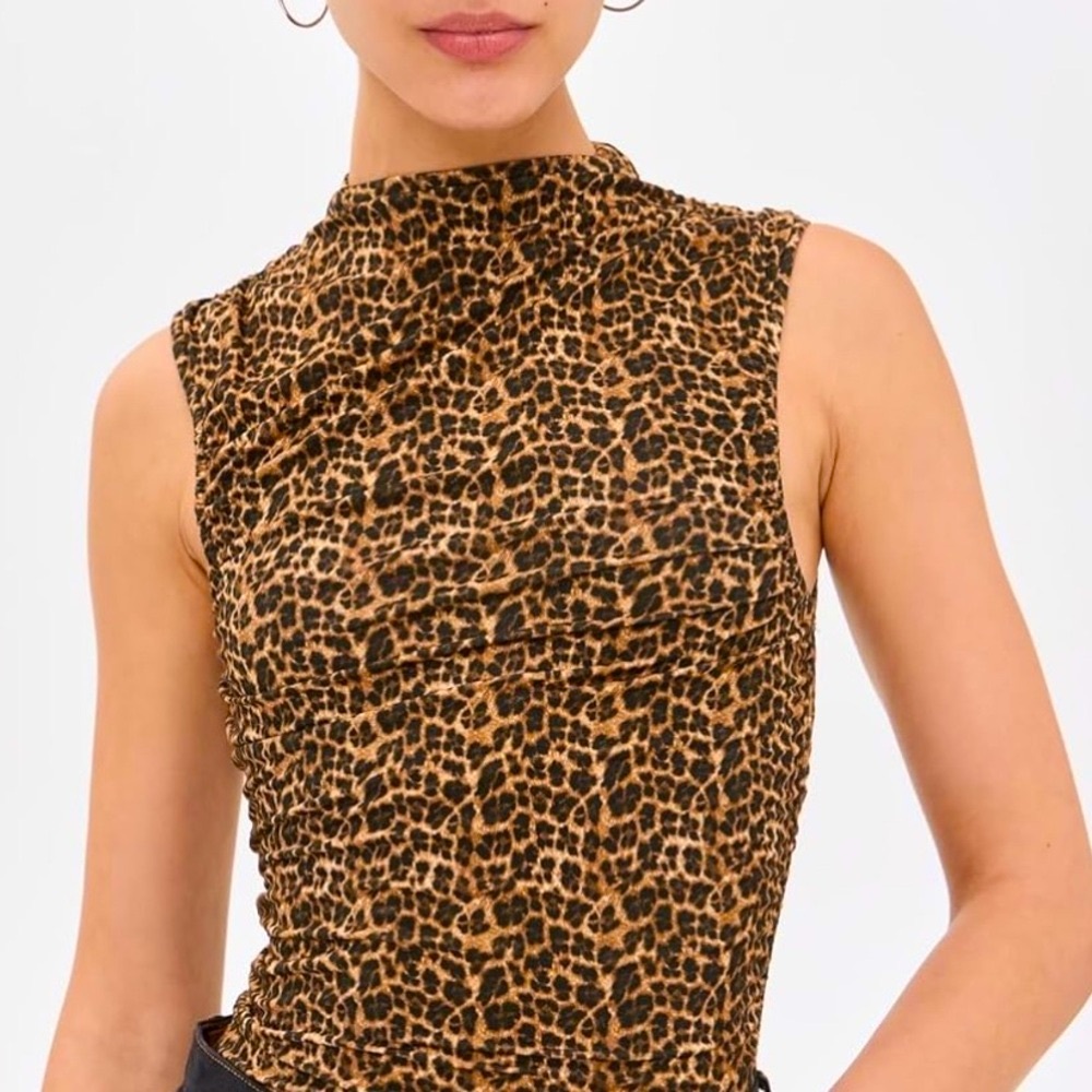Miaou ‘Cam’ Chic Leopard Print Sleeveless Top, NEW - Picture 15 of 16